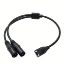 Adaptador de Cable Dual XLR a RJ45 - Negro, Extensión Macho/Hembra para la Serie de Controladores DMX-CON, Convertidor Ethernet con Múltiples Conectores, Diseño Duradero y Flexible para Sistemas de Sonido e Iluminación