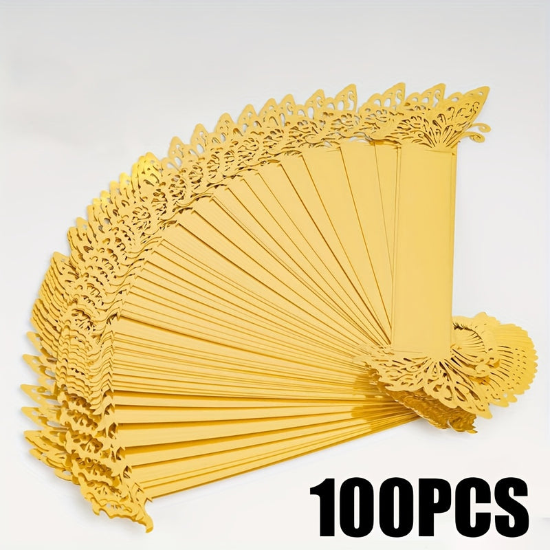 50/100 piezas, anillos para servilletas de mariposa, anillos para servilletas de decoración de cumpleaños, granja, boda, restaurante, hotel, Día de San Valentín, banquete, decoración de mesa de bufé, regalos de fiesta, decoración de mesa familiar