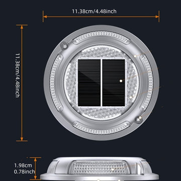 2/4/8/12pcs Luces Solares para Exteriores, IP68 Impermeables - Cargado por Panel Solar, Encendido/Apagado Automático, para Jardín, Patio, Pasillo, Muelle (Azul y Blanco Frío, Construcción Metálica)