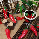 1 pieza de luces de cuerda de chile rojo, luces colgantes festivas LED de 59,06 pulgadas con 10 bombillas o 1118,11 pulgadas con 20 bombillas, luces de cuerda de forma vegetal adecuadas para cocina, mesa y sala de estar (baterías no incluidas)