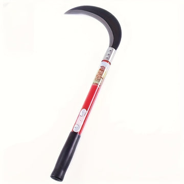 Cuchilla manual de acero de alta carbonatación - Cortadora de hierba y malezas, mango de metal, no necesita electricidad, ideal para jardinería en casa y corte de verduras, herramienta de jardín | Diseño ergonómico | Acero de alta resistencia