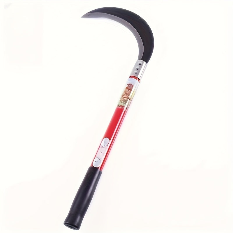 Cuchilla manual de acero de alta carbonatación - Cortadora de hierba y malezas, mango de metal, no necesita electricidad, ideal para jardinería en casa y corte de verduras, herramienta de jardín | Diseño ergonómico | Acero de alta resistencia
