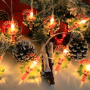 1pc Luces de Cadena de Acrílico Nuevas de Navidad con Forma de Muleta de Caramelo 1.5m 10LED Luces de Cadena LED Navideñas Brillantes 10 LED Luces de Navidad con Pilas Luminosas Luces de Cadena de Hadas de Muleta de Caramelo para Decoración de Chimenea d