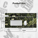 Botánica Felicidad, Alfombrilla de Escritorio Grande Verde Salvia Floral & Plantas - Antideslizante, Impermeable, Alfombrilla de Ratón para Juegos con Bordes Cosidos para Uso en Oficina y Hogar (69.85x29.97 cm)