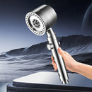 1pc Cabezal de Ducha de Mano de Alta Calidad Alemana con 5 Modos de Flujo de Agua Ajustables y Filtro Incorporado - Instalación Fácil en Pared, Acabado Pulido - Ideal para Duchas de Baño Lujosas y Regalo de Año Nuevo, Accesorios de Ducha