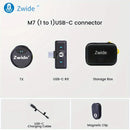 Micrófono Inalámbrico Magnético Zwide M7 con Clip - USB Tipo-C, Reducción de Ruido para Transmisiones en Vivo y Entrevistas al Aire Libre, Micrófono Inalámbrico para Cámara