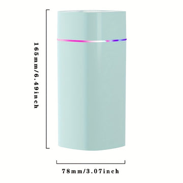 Humidificador ultrasónico USB de 600ml, doble niebla, funcionamiento silencioso, plástico, para hogar, oficina, dormitorio, compatible con aceites esenciales para aromaterapia, ≤36V