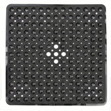 Alfombrilla de Baño Cuadrada de 1 pieza, Antideslizante con Orificio de Drenaje y Ventosas de Gran Capacidad de Absorción, Fácil de Limpiar, Lavable en Máquina, 53.34x53.34cm, Alfombra para Ducha, Alfombra para Bañera, Decoración del Hogar