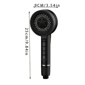 Cabezal de ducha de mano, diseño de teclas de piano de Praga, cabezal de ducha de ahorro de agua de alta presión con filtro, modos de agua multifuncionales, con opciones de montaje en pared, colgante e inserción para no necesitar electricidad.