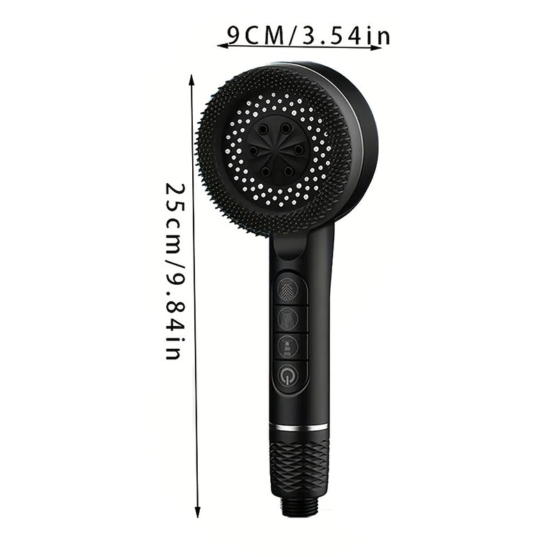 Cabezal de ducha de mano, diseño de teclas de piano de Praga, cabezal de ducha de ahorro de agua de alta presión con filtro, modos de agua multifuncionales, con opciones de montaje en pared, colgante e inserción para no necesitar electricidad.