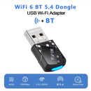Adaptador WiFi6 Dual Band AX900Mbps 2 en 1 con BT5.4 2.4G/5G - Tarjeta de red inalámbrica de alta velocidad 02.11ax para portátiles y escritorios Mac, Plug and Play, sin controlador requerido, diseño compacto, adaptador inalámbrico duradero, conectividad