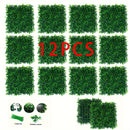 12/24 paneles artificiales de boj resistentes a los rayos UV - 25.4 cm x 25.4 cm, tapetes de seto plástico verde, ideales para privacidad en interiores/exteriores, decoración de hogar y jardín, diseño de paisaje para patio y balcón, decoración de pared p