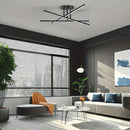 23.8 pulgadas 3-Luces Moderna Araña LED Negro Semi Empotrado Plafón Luminaria para Cocina Comedor Vestíbulo Entrada