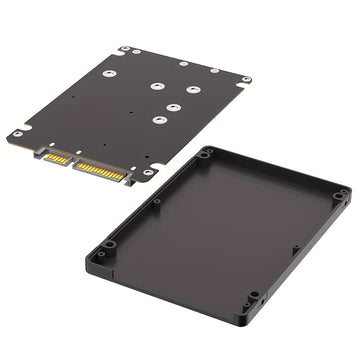 Adaptador 2 en 1 M.2 NVME Key B y mSATA SSD con carcasa de plástico - Conectado por USB SATA III 2,5, no compatible con RAID, admite M.2/SATA híbrido y almacenamiento externo, conectividad versátil, diseño moderno, construcción duradera