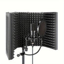 Pantalla de Absorción de Sonido de Espuma de Alta Densidad para Grabación Vocal, Micrófono de Reducción de Ruido con Paneles Acústicos Negros, Compatible con Todos los Micrófonos de Condensador, Equipo de Estudio para Voces Más Claras, Micrófono para Can