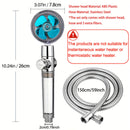 Conjunto de cabezal de ducha turbo de mano de alta presión con manguera de acero inoxidable de 59 pulgadas, 5 repuestos de filtro de algodón PP, flujo de agua ajustable con botón de parada, cabezal de ducha filtrado giratorio de 360 grados, accesorios de