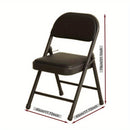 Asiento Plegable de Cuero PU Grueso - Ligero 3.67 KG, Diseño Multifuncional para Hogar, Oficina y Bodas - Asiento Duradero y Elegante, Adecuado para Todas las Estaciones