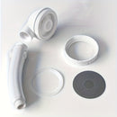 Cabezal de ducha de mano de alta presión con 3 modos, diseño redondo de plástico, configuración de lluvia, anti-obstrucción, control de temperatura fácil, adecuado para calentadores de agua en el baño, color blanco.