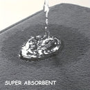 1pc Alfombra de baño de secado rápido UltraSoft, alfombra de baño antideslizante súper absorbente, lavable a máquina, pelo bajo, rectangular, patrón de rayas, poliéster con respaldo de PVC, alfombra de franela ligera