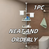 cesta de ducha de alta calidad con barra, sin necesidad de taladrar, estante para baño interior, esquina de acero inoxidable, soporte ajustable en altura y caja de acabado, organizador de baño ahorrador de espacio, regalos del día, recuerdos, estantes de