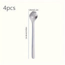 1pc/4pcs Cuchara de pata de gato de acero inoxidable, cuchara creativa para postres, café, helado, pastel y mezcla.