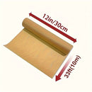 Rollo de Papel para Hornear Sin Blanquear, Forros Desechables para Freidora de Aire, Hojas Antiadherentes y Resistentes al Calor, Papel Impermeable e Ingraso para Cocinar, Herramientas de Repostería, Accesorios de Cocina