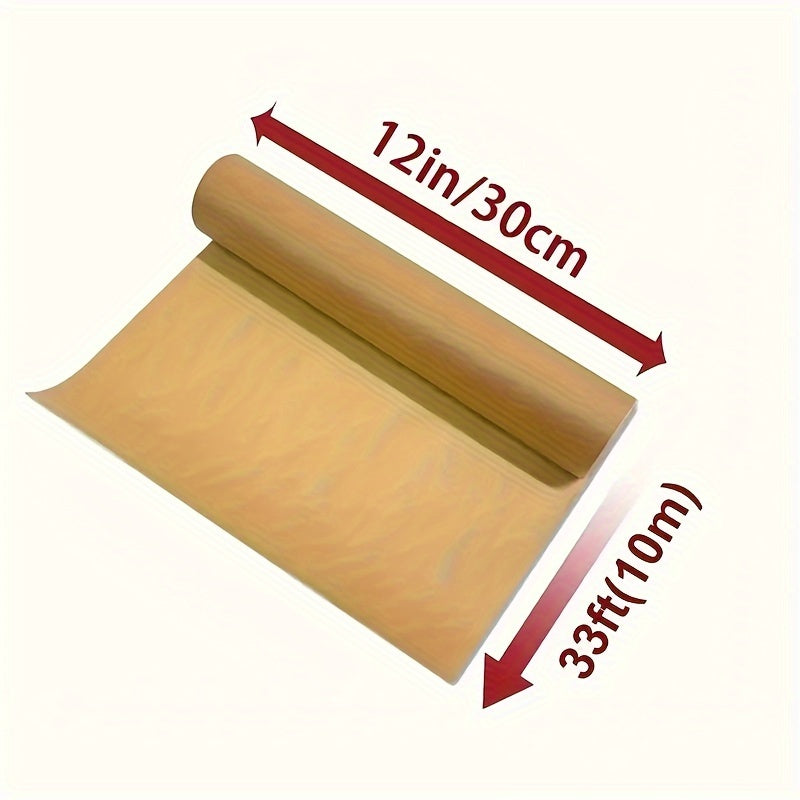 Rollo de Papel para Hornear Sin Blanquear, Forros Desechables para Freidora de Aire, Hojas Antiadherentes y Resistentes al Calor, Papel Impermeable e Ingraso para Cocinar, Herramientas de Repostería, Accesorios de Cocina