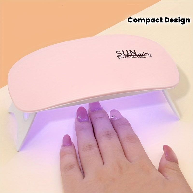 Lámpara UV portátil Sunmini para secar uñas de gel, plegable, con alimentación USB, diseño compacto para uso en casa y salón, secado rápido y ergonómico