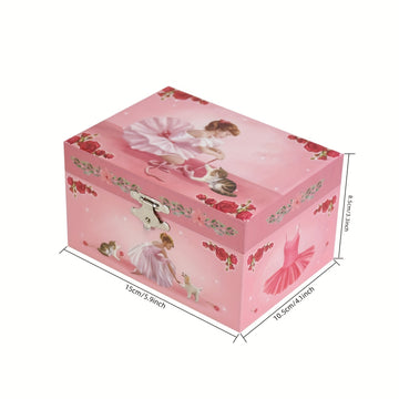 1 Unidad, Caja De Música Para Bailar, Joyero, Regalo De Cumpleaños Para Niñas, Caja De Almacenamiento De Joyas, Regalo Para Mujeres, Para Decorar El Hogar, La Sala De Estar, La Oficina, Regalo Para El Día De La Madre, Año Nuevo Y Pascua