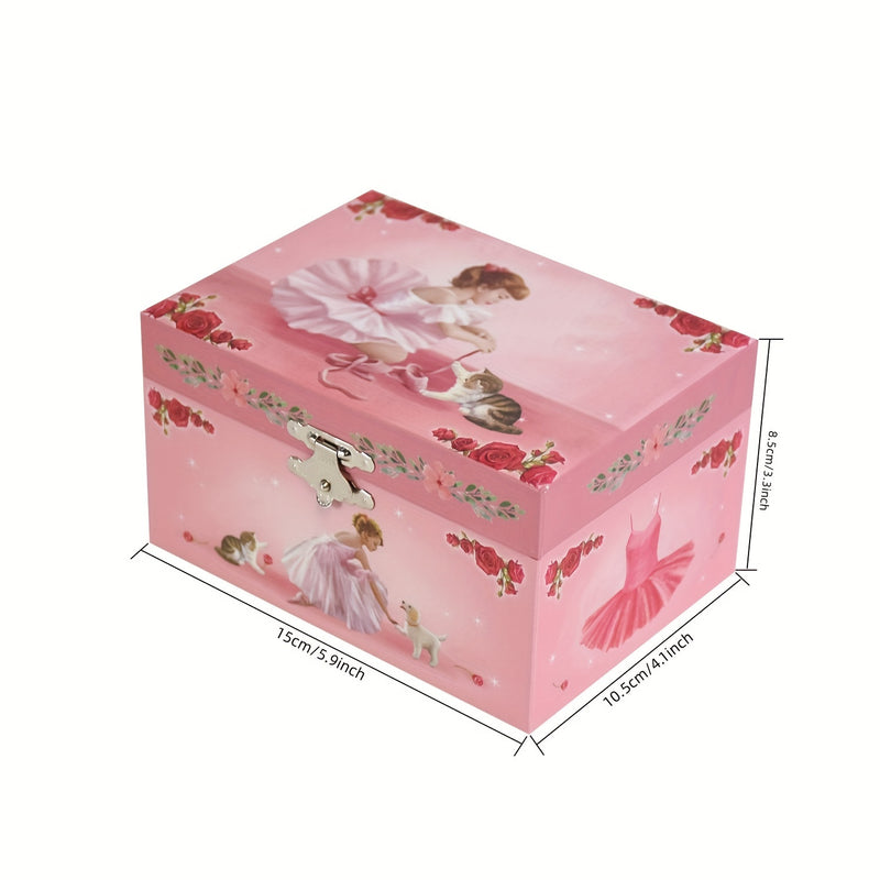 1 Unidad, Caja De Música Para Bailar, Joyero, Regalo De Cumpleaños Para Niñas, Caja De Almacenamiento De Joyas, Regalo Para Mujeres, Para Decorar El Hogar, La Sala De Estar, La Oficina, Regalo Para El Día De La Madre, Año Nuevo Y Pascua