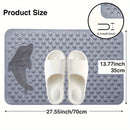 1pc Alfombra Antideslizante para Baño, Tapetes de Ducha con Ventosas, Alfombrilla Anti-Caída Lavable a Máquina con Agujeros de Drenaje, Alfombra de Masaje para Pies en la Ducha, Alfombra Doméstica para Suelo con Ventosas