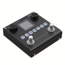 Modelador de efectos portátil para guitarra/bajo con 6 módulos de efectos, 80 presets editables y batería recargable