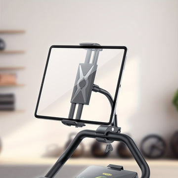 LuoMulong 24" (61cm) Soporte de micrófono de cuello de ganso largo negro con soporte para teléfono inteligente - Aleación de aluminio duradera, ideal para transmisión en vivo, grabación y conciertos al aire libre, equipo de conciertos al aire libre | Sop
