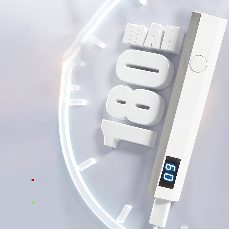 Lámpara LED para arte de uñas FEIYBA - Portátil, recargable por USB, diseño compacto con pantalla digital, ideal para manicura y pedicura, lámpara para arte de uñas, herramienta de manicura, herramienta de belleza elegante, cuerpo de plástico duradero