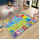 1pc Alfombra Educativa ABC 800g/m2 de 0.6cm de Grosor con Letras/Animales para Sala de Juegos/Aula (Base Antideslizante, Suave y Segura, Adecuada para "Entretenimiento Familiar" e "Interacción Padre-Hijo", Lavable a Mano, Alfombra de Aprendizaje en Famil