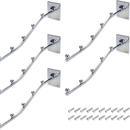 5 piezas de ganchos colgantes de metal contemporáneos para pared con 5 cuentas, incluye tornillos, para exhibir ropa