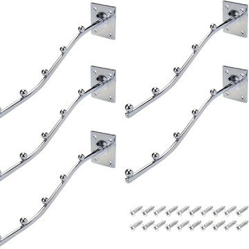 5 piezas de ganchos colgantes de metal contemporáneos para pared con 5 cuentas, incluye tornillos, para exhibir ropa