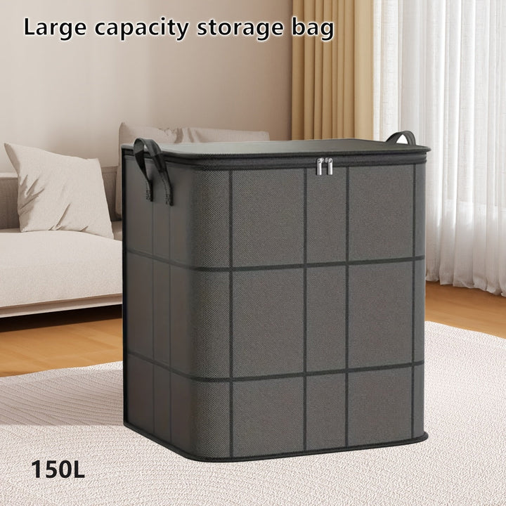 Bolsa de Almacenamiento en Capas, Nuevo Organizador Plegable para Ropa con Bolsa Extra Grande para Edredones Estacionales, Bolsas de Tela No Tejida con Doble Cremallera, Bolsa de Mudanza, Organizador de Equipaje, Sin Necesidad de Electricidad, Canasta Am