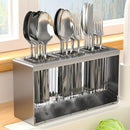 1pc Organizador de Encimera Versátil - Soporte para Cuchillos y Tenedores de Cocina, Caddy para Palillos, Soporte para Pasta de Dientes de Baño, Porta Pinceles de Maquillaje - Diseño Elegante de ABS y Metal para Almacenamiento Eficiente