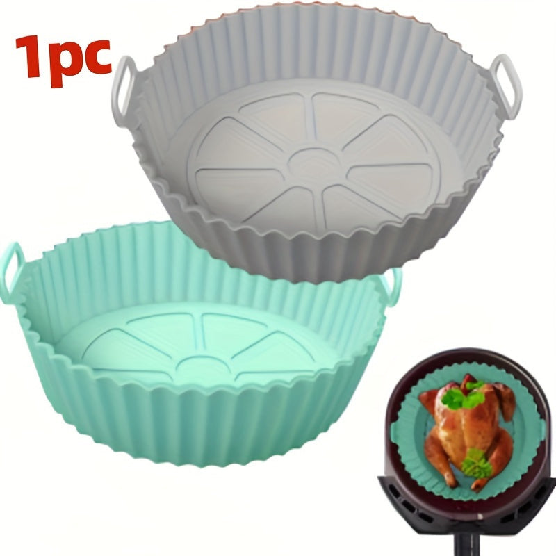 1pc Línea de Silicona para Freidora de Aire, Antiadherente, Estera de Cocina Reutilizable para Hornear, Asar, Compatible con la Mayoría de las Freidoras de Aire