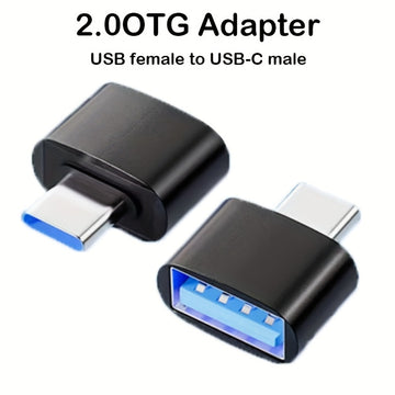 Adaptador 2.0 OTG, convertidor USB hembra a USB-C macho, 2/4 piezas, compatible con Huawei, Apple, portátiles, ordenadores de sobremesa y lectores de tarjetas