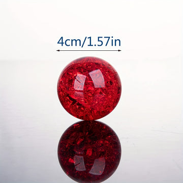 Bola de Cristal Falso Vibrante con Grietas de Hielo - Perfecta para Decoración del Hogar, Fotografía, Adivinación y Feng Shui - Regalo Ideal para Navidad, Halloween, Cumpleaños y San Valentín - Disponible en Rosa, Púrpura, Rojo, Verde, Azul, Transparent