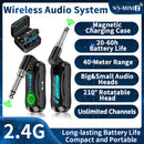 Sistema inalámbrico para guitarra con estuche de carga, transmisor y receptor inalámbrico recargable para guitarra y bajo de 2.4Ghz, equipo de grabación de estudio, estuche portátil, rendimiento confiable, transmisor para instrumentos, para presentacione