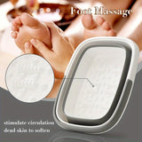Cestillo de lavandería y baño de pies plegable - Cubo de inmersión de pies de plástico duradero con mango ergonómico, inmersión de pies/manos portátil, diseño que ahorra espacio, fácil de limpiar, esenciales para el autocuidado, baño de inmersión de pies