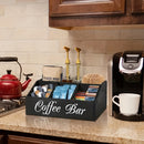 1pc Clásico Organizador de Barra de Café de Madera, Almacenamiento de Múltiples Compartimentos para Accesorios de Café, Condimentos y Cápsulas, Canastas de Estantería