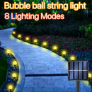 20 piezas de luces solares para jardín, lámparas de césped impermeables para exteriores con 8 modos de iluminación, encendido automático/apagado, construcción metálica, tema floral, control de botón, ideal para Navidad, bodas, fiestas, camping, decoracio