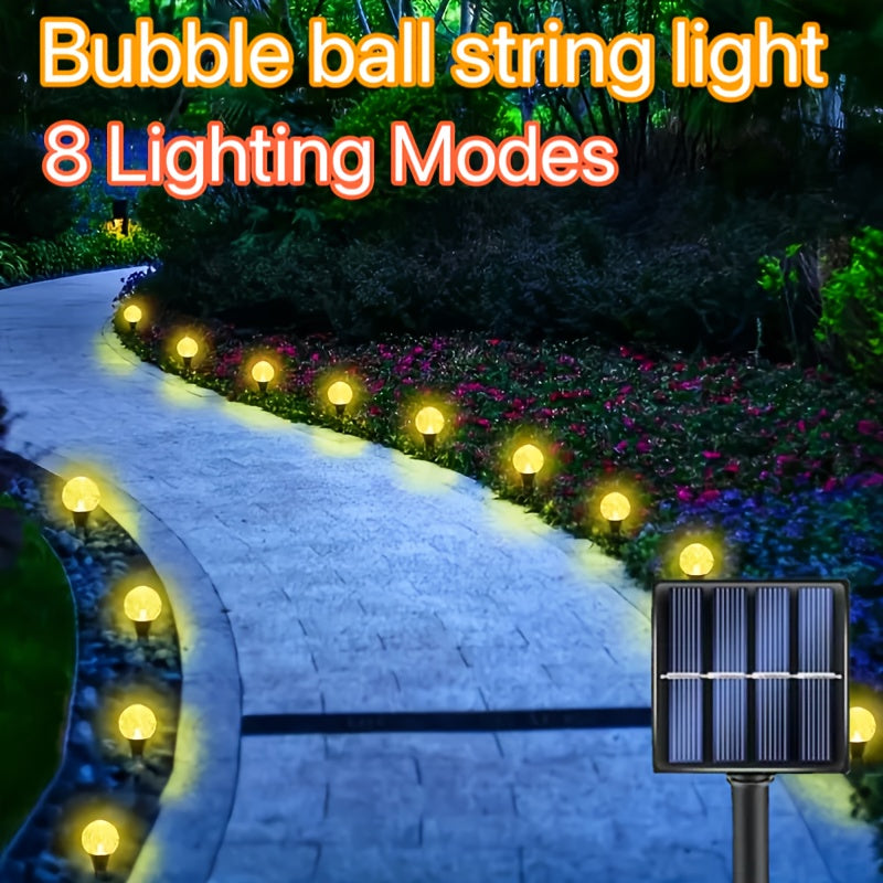 20 piezas de luces solares para jardín, lámparas de césped impermeables para exteriores con 8 modos de iluminación, encendido automático/apagado, construcción metálica, tema floral, control de botón, ideal para Navidad, bodas, fiestas, camping, decoracio