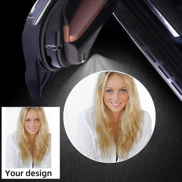 Luces de Bienvenida LED Personalizadas con Patrón para Aniversarios y Cumpleaños, 2pcs/4pcs Adecuado para Motos y Coches, Estilo Unisex, Regalo Perfecto para Fiestas