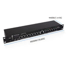 Procesador de audio digital profesional con mezclador, multiefectos, DSP y ecualizador.
