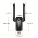 AX900 WiFi6 Dual-Banda 2.4G/5G Adaptador USB3.0 WiFi con Antenas de 5Dbi - Compatible con 802.11ax, Velocidad de 900Mbps, Plug & Play, Sin Controlador, Conexión Inalámbrica de Escritorio y Portátil Confiable, Adaptador Inalámbrico para Portátil | Diseño